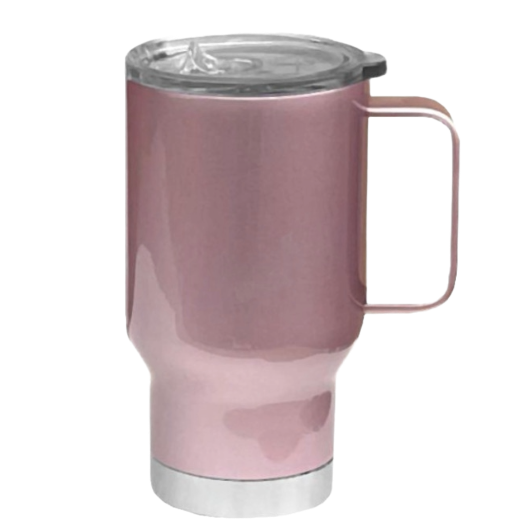 Růžový termohrnek